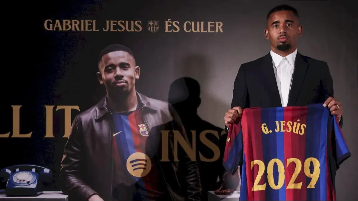 ‫خط و نشان ستاره برزیلی برای فتح اروپا در نوکمپ/ ژسوس: می‌خواهم گل قهرمانی بارسا در چمپ را بزنم
