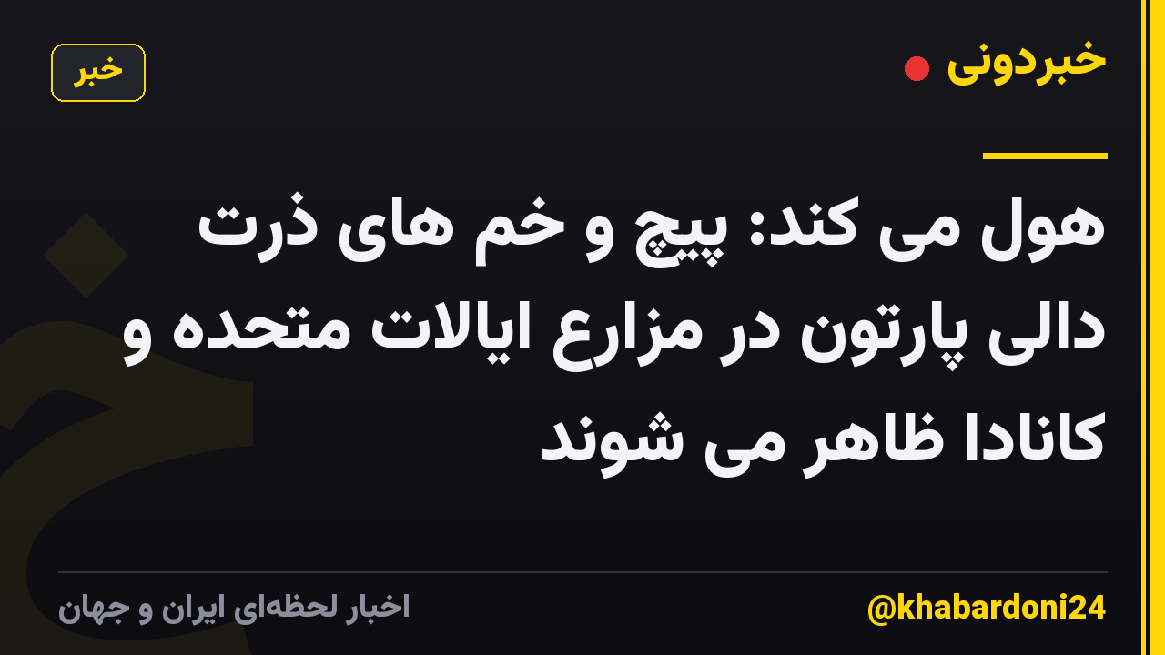 هول می کند: پیچ و خم های ذرت دالی پارتون در مزارع ایالات متحده و کانادا ظاهر می شوند