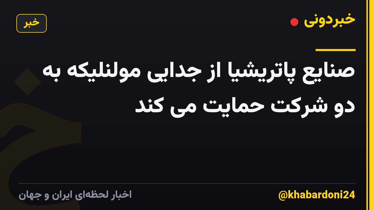 صنایع پاتریشیا از جدایی مولنلیکه به دو شرکت حمایت می کند