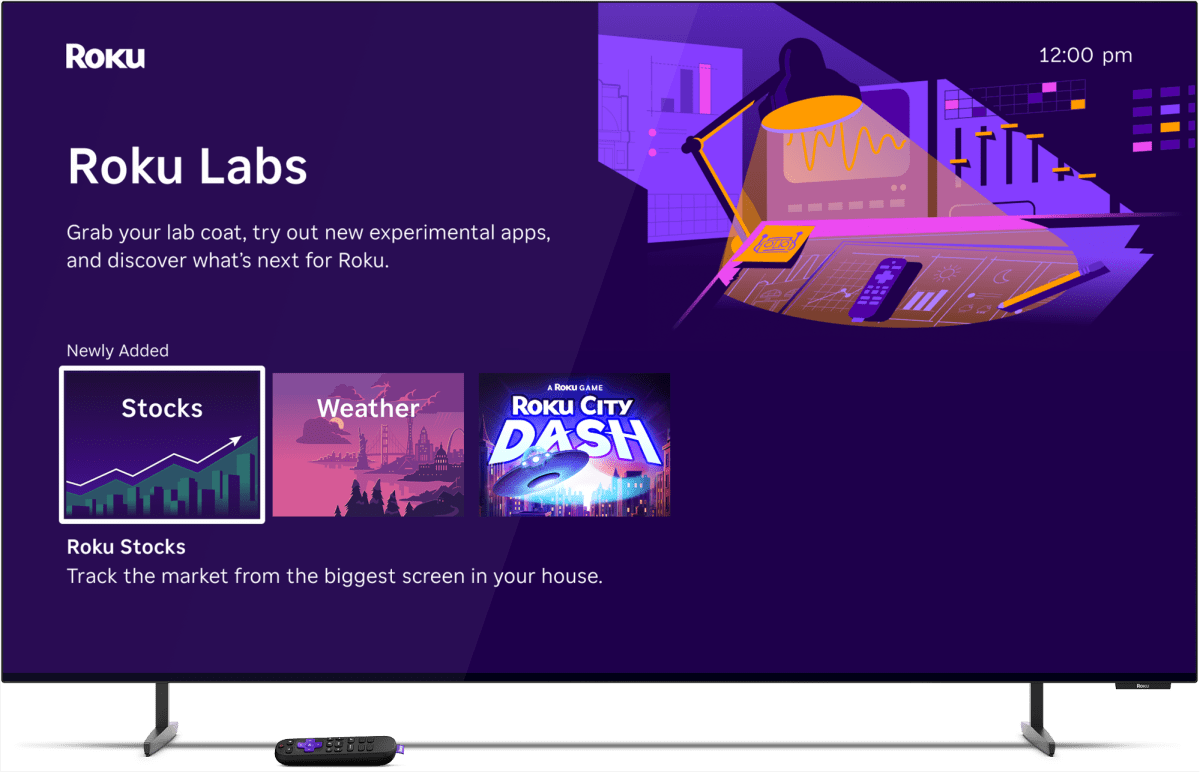 مرکز جدید آزمایشگاه های Roku، برنامه های آزمایشی را به صفحه نمایش بزرگ می آورد