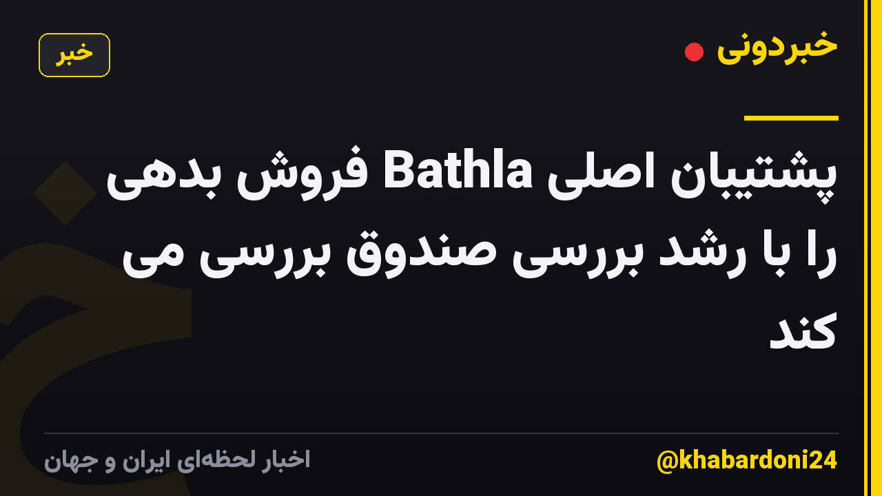 پشتیبان اصلی Bathla فروش بدهی را با رشد بررسی صندوق بررسی می کند