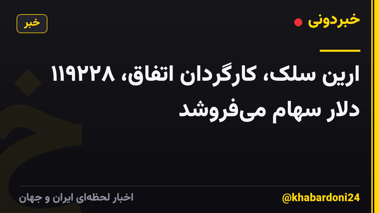 ارین سلک، کارگردان اتفاق، ۱۱۹۲۲۸ دلار سهام میفروشد