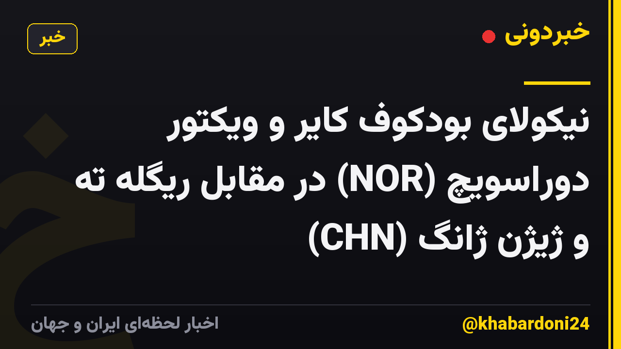 نیکولای بودکوف کایر و ویکتور دوراسویچ (NOR) در مقابل ریگله ته و ژیژن ژانگ (CHN)