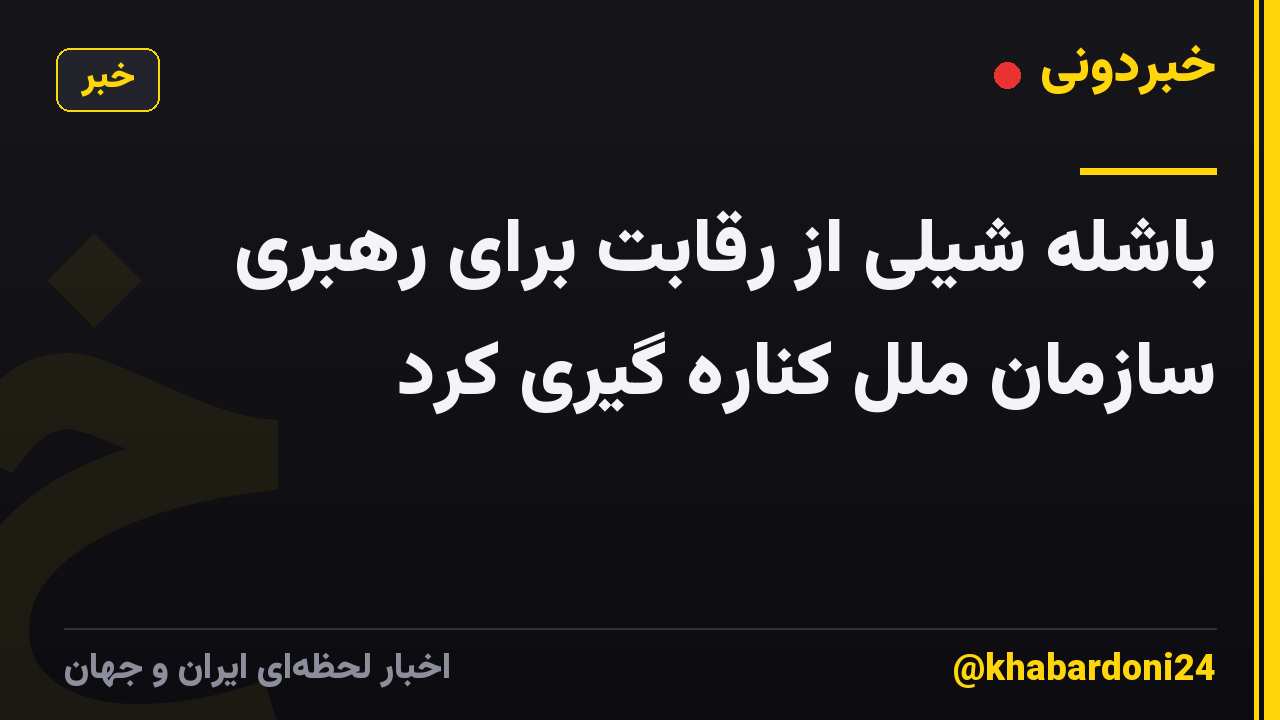 باشله شیلی از رقابت برای رهبری سازمان ملل کناره گیری کرد