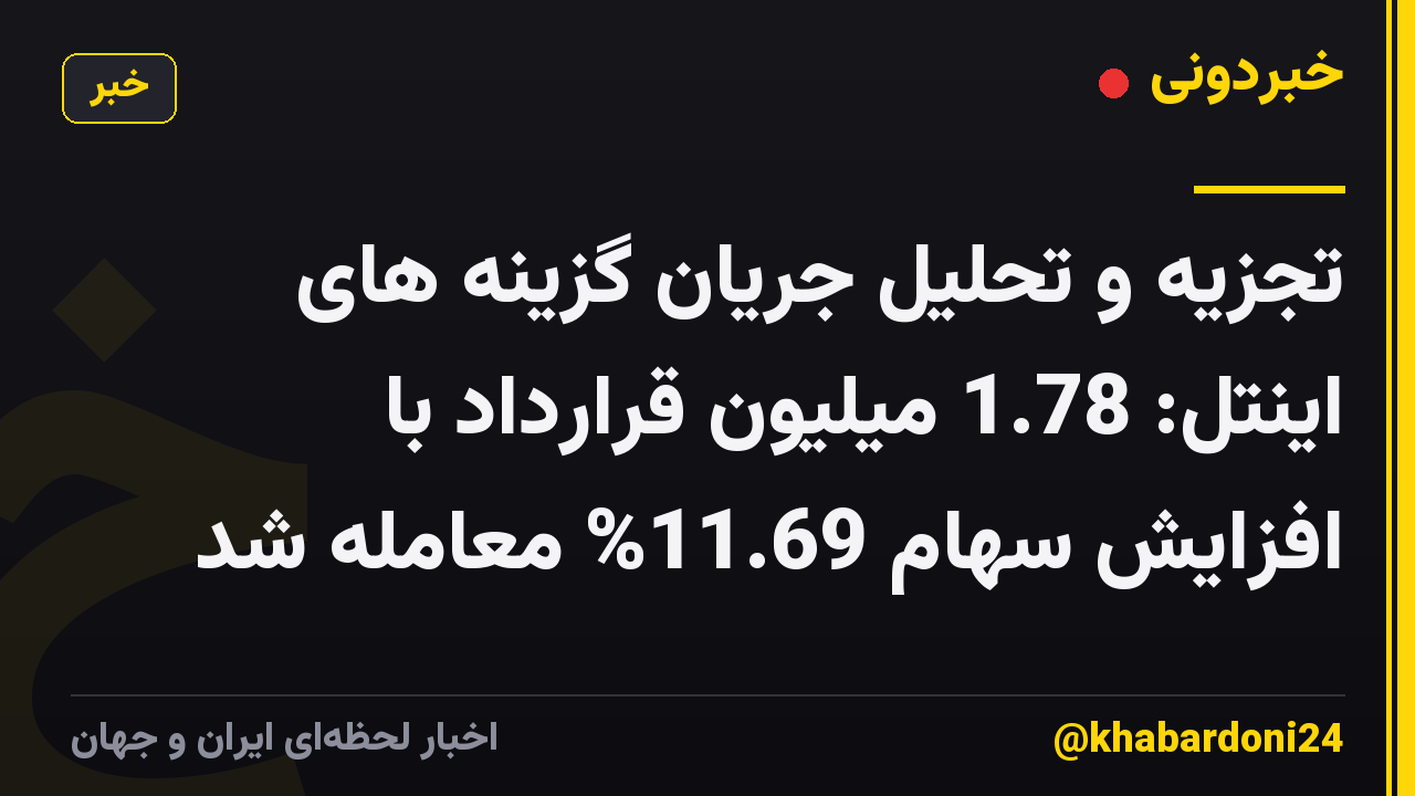 تجزیه و تحلیل جریان گزینه های اینتل: 1.78 میلیون قرارداد با افزایش سهام 11.69% معامله شد
