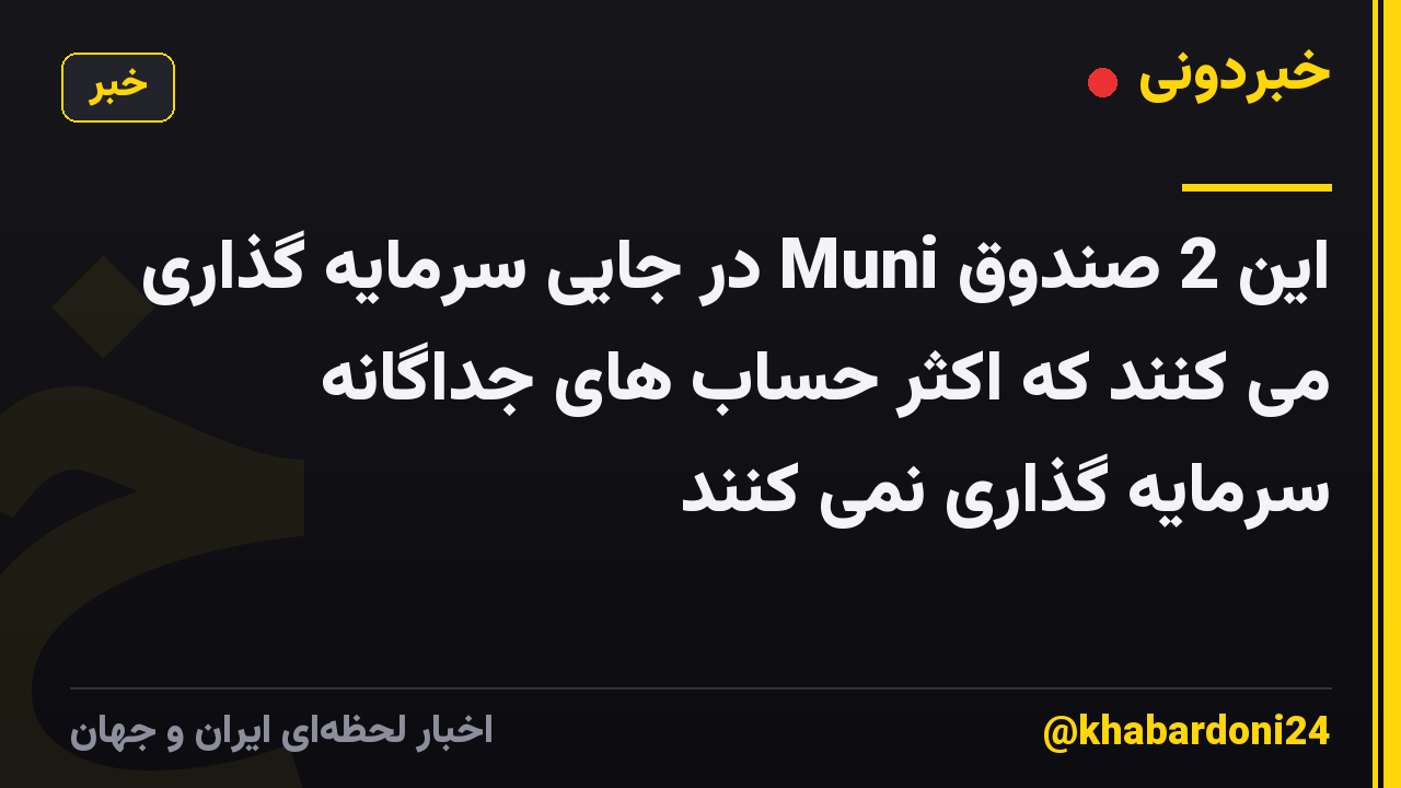 این 2 صندوق Muni در جایی سرمایه گذاری می کنند که اکثر حساب های جداگانه سرمایه گذاری نمی کنند