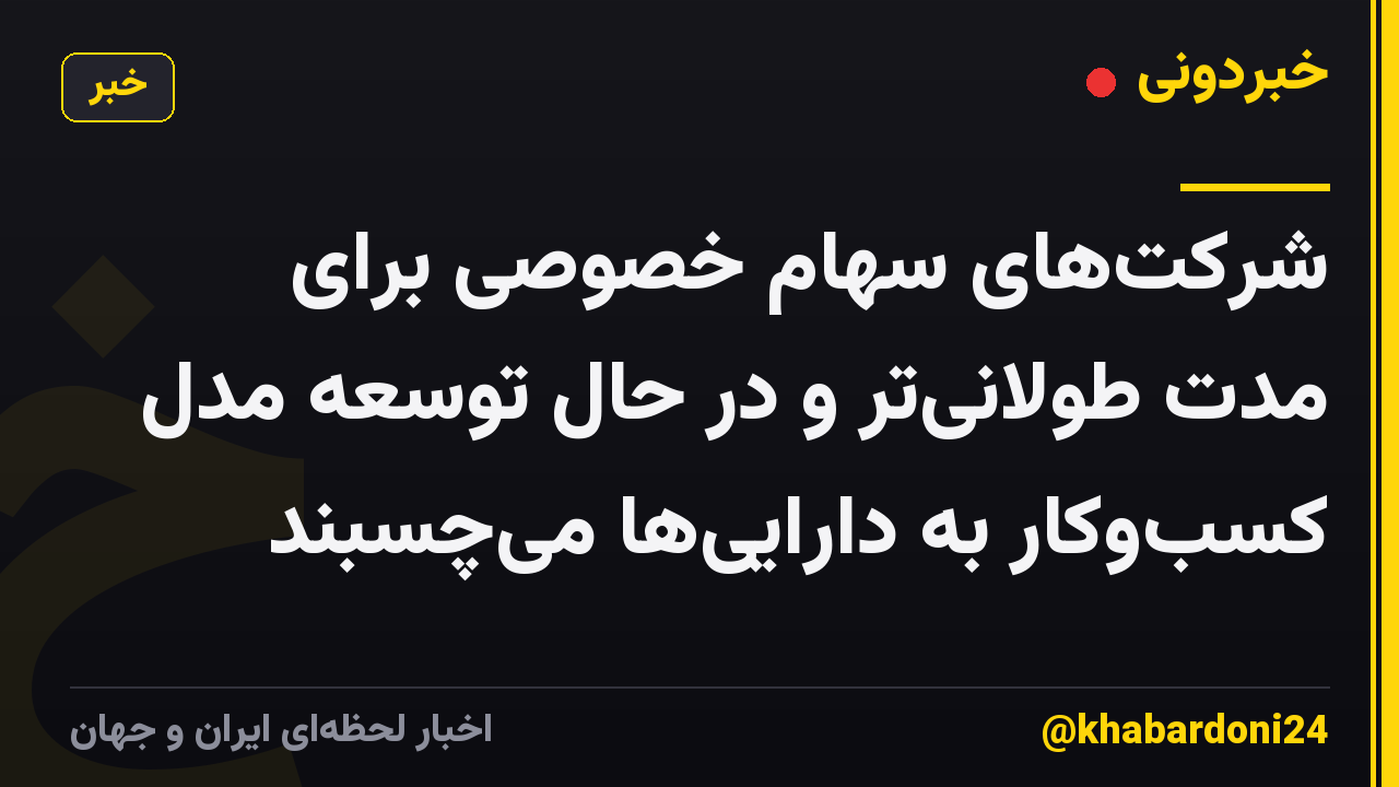شرکتهای سهام خصوصی برای مدت طولانیتر و در حال توسعه مدل کسبوکار به داراییها میچسبند