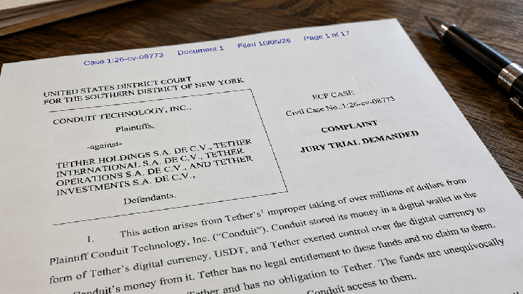 Conduit از یک کیف پول 2.76 میلیون دلاری USDT منجمد به مدت یک سال شکایت می کند