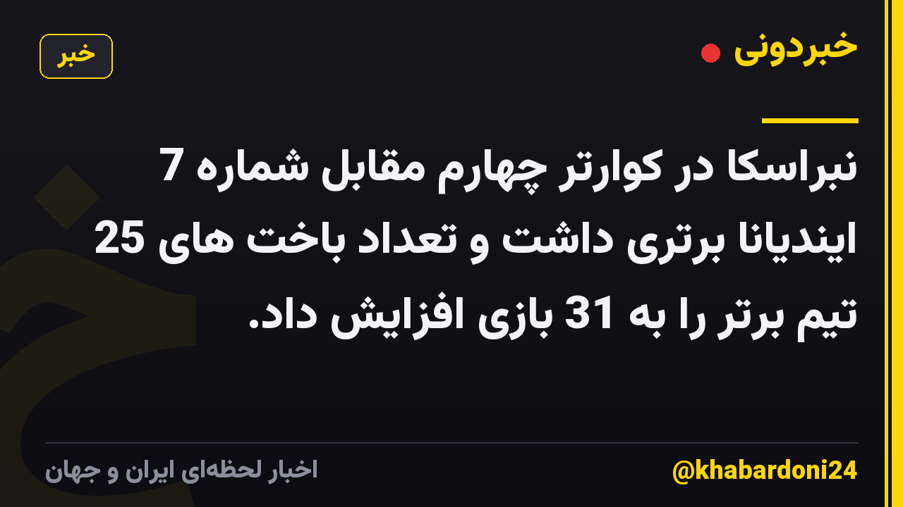 نبراسکا در کوارتر چهارم مقابل شماره 7 ایندیانا برتری داشت و تعداد باخت های 25 تیم برتر را به 31 بازی افزایش داد.